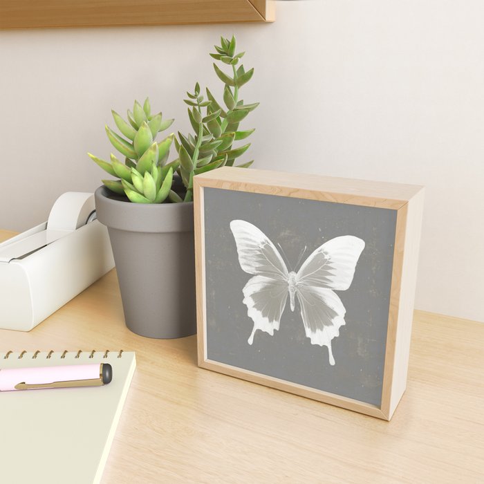 Butterfly on grunge surface Mini Art Print Gallery Image 2
