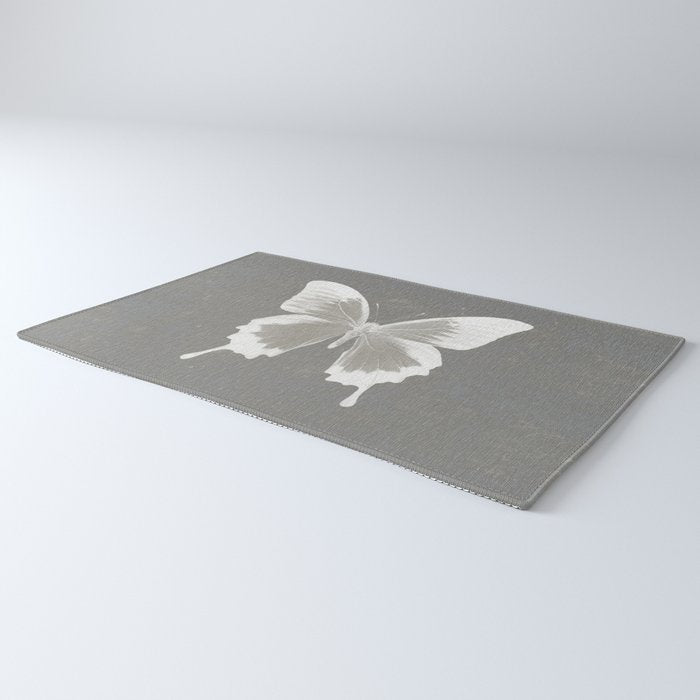Butterfly on grunge surface Rug Gallery Image 3