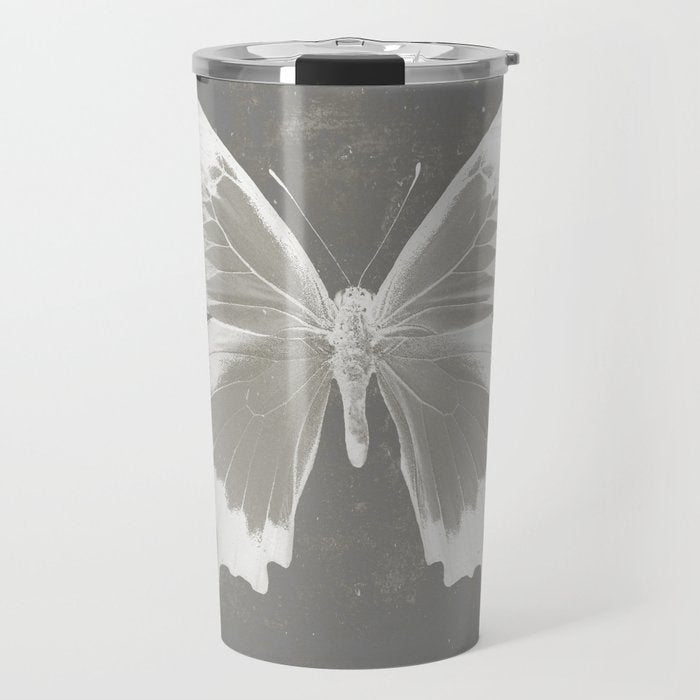 Butterfly on grunge surface Travel Mug Gallery Image 1