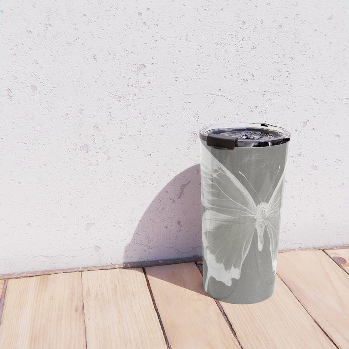Butterfly on grunge surface Travel Mug Gallery Image 4