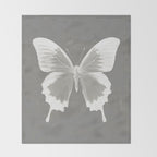 Butterfly on grunge surface Throw Blanket Gallery Image 2