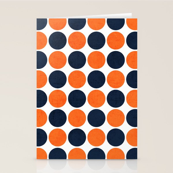 navy and orange dots Stationery Card Gallery Image 2