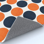 navy and orange dots Rug Gallery Image 4