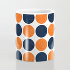 navy and orange dots Coffee Mug Gallery Image 4