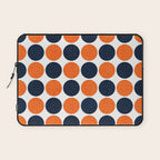 navy and orange dots Laptop Sleeve Gallery Image 1