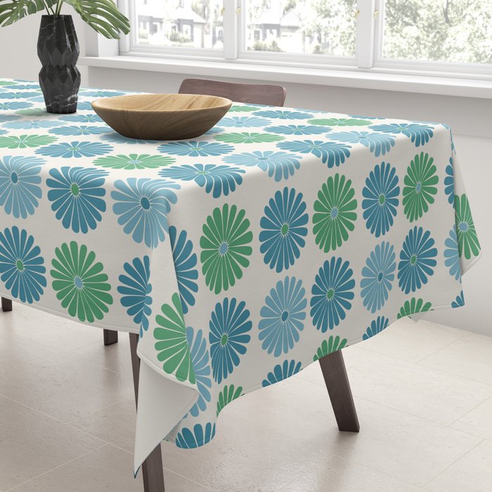 Retro Summer Daisies VI Tablecloth Gallery Image 3