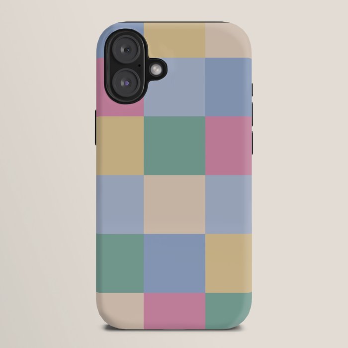 Bold Pastel Checks Pattern - Large XXXII iPhone Case Gallery Image 10