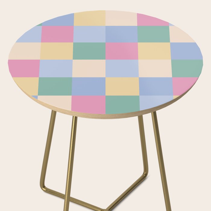 Bold Pastel Checks Pattern - Large XXXII Side Table Gallery Image 2