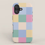 Bold Pastel Checks Pattern - Large XXXII iPhone Case Gallery Image 1