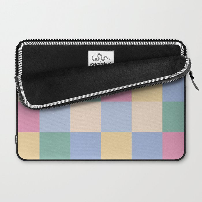 Bold Pastel Checks Pattern - Large XXXII Laptop Sleeve Gallery Image 2