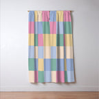 Bold Pastel Checks Pattern - Large XXXII Window Curtain Gallery Image 3