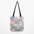 Bold Pastel Checks Pattern - Large XXXII Tote Bag Gallery Image 2