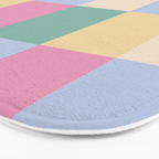 Bold Pastel Checks Pattern - Large XXXII Bath Mat Gallery Image 3