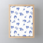 Light blue japanese pattern Mini Art Print Gallery Image 1