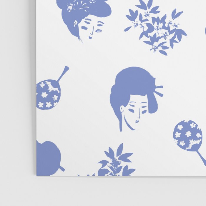 Light blue japanese pattern Poster Gallery Image 3