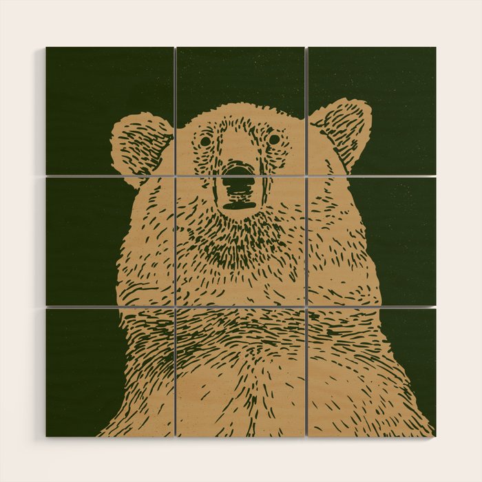 Kodiak Bear Wood Wall Art Gallery Image 1