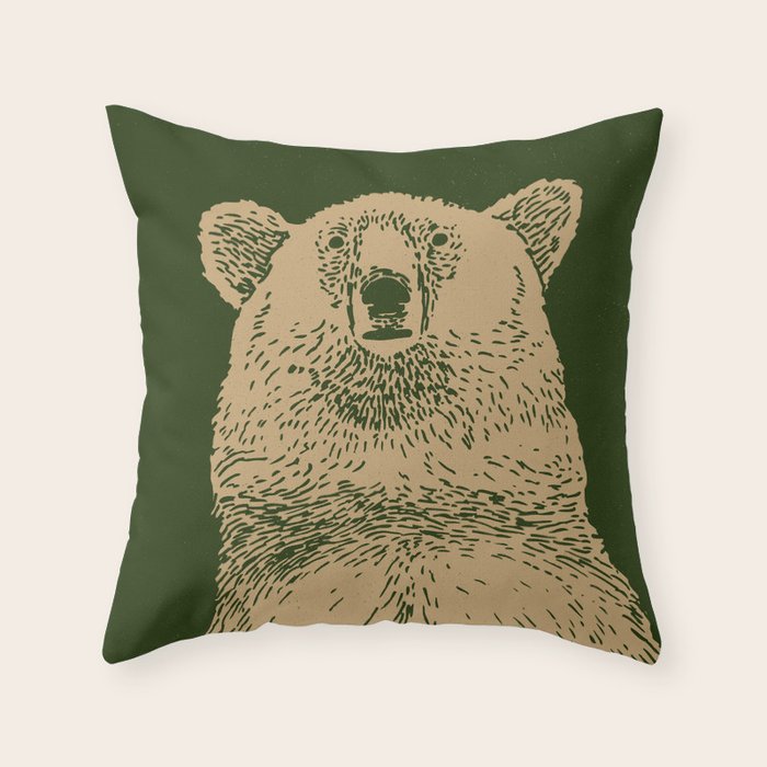 Kodiak Bear Throw Pillow Gallery Image 6