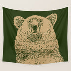 Kodiak Bear Wall Tapestry Gallery Image 4
