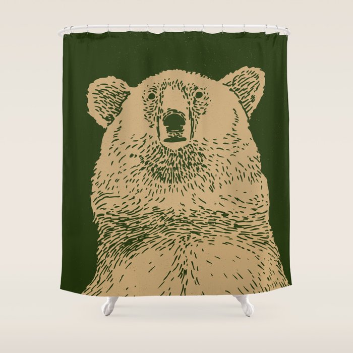 Kodiak Bear Shower Curtain Gallery Image 1