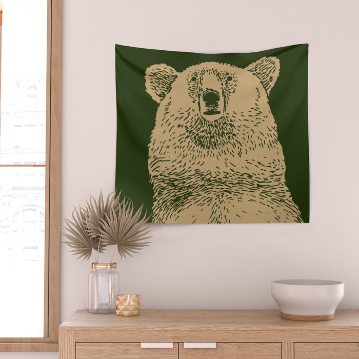 Kodiak Bear Wall Tapestry Gallery Image 2