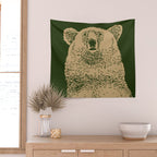 Kodiak Bear Wall Tapestry Gallery Image 2