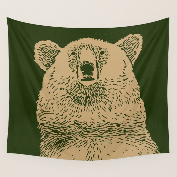 Kodiak Bear Wall Tapestry Gallery Image 1