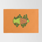 Lit lava lamp in orange in 3D Rug Gallery Image 2