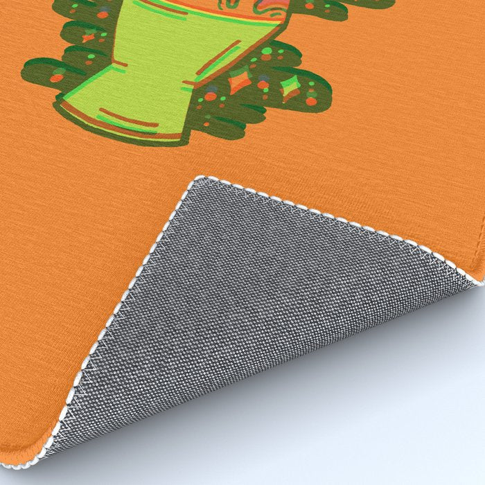 Lit lava lamp in orange in 3D Rug Gallery Image 4