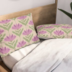 Violet Bloom - Bold Botanical Floral Pattern Pillow Sham Gallery Image 2