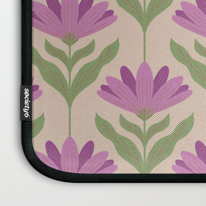 Violet Bloom - Bold Botanical Floral Pattern Laptop Sleeve Gallery Image 3