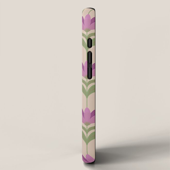 Violet Bloom - Bold Botanical Floral Pattern iPhone Case Gallery Image 2