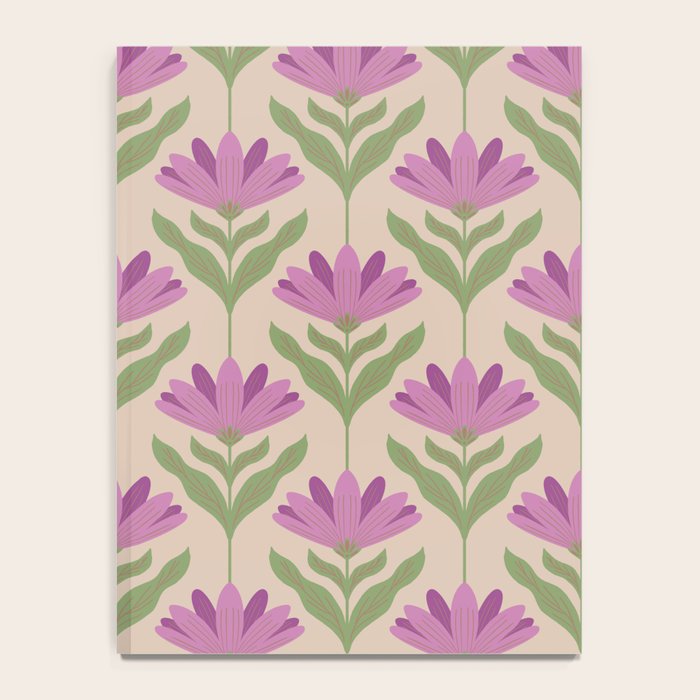 Violet Bloom - Bold Botanical Floral Pattern Notebook Gallery Image 4