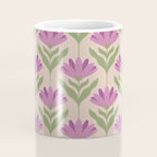 Violet Bloom - Bold Botanical Floral Pattern Coffee Mug Gallery Image 4
