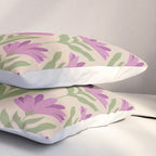 Violet Bloom - Bold Botanical Floral Pattern Pillow Sham Gallery Image 3