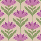 Violet Bloom - Bold Botanical Floral Pattern Coffee Mug Gallery Image 2