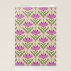 Violet Bloom - Bold Botanical Floral Pattern Stationery Card Gallery Image 2