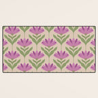 Violet Bloom - Bold Botanical Floral Pattern Desk Mat Gallery Image 3