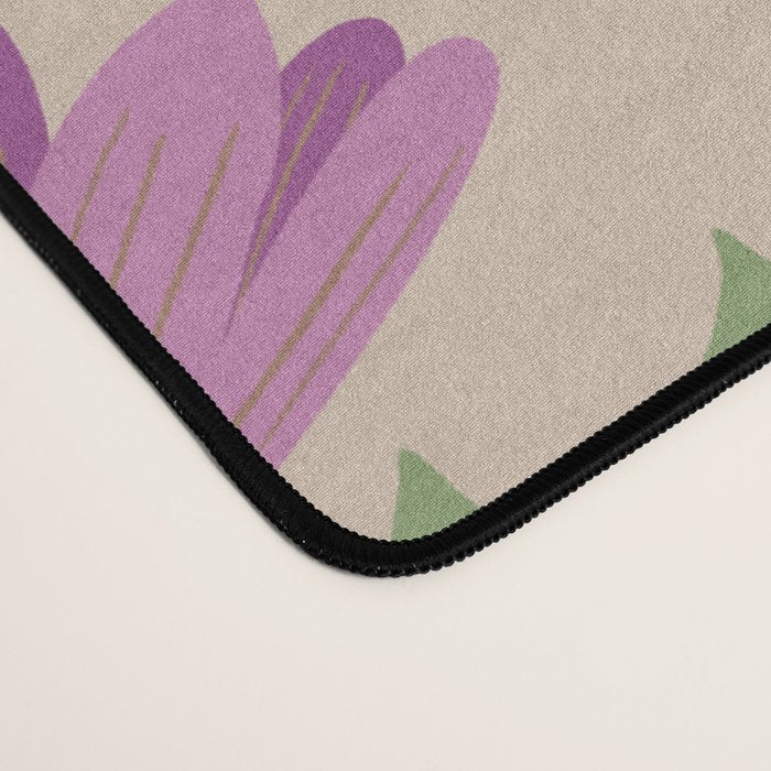 Violet Bloom - Bold Botanical Floral Pattern Desk Mat Gallery Image 4