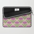 Violet Bloom - Bold Botanical Floral Pattern Laptop Sleeve Gallery Image 2
