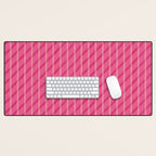 Playful Pink Plaid Desk Mat Gallery Image 1