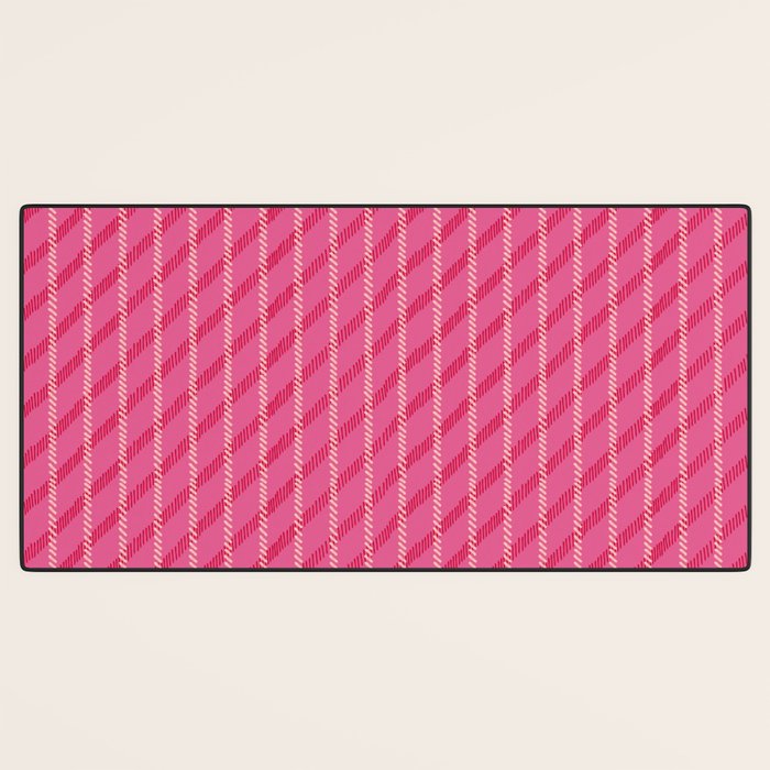 Playful Pink Plaid Desk Mat Gallery Image 3