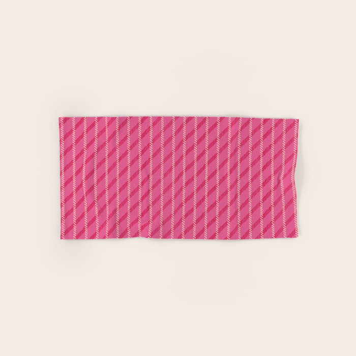 Playful Pink Plaid Bath Towel Gallery Image 1