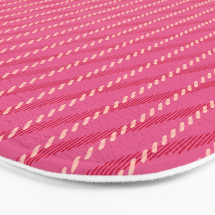 Playful Pink Plaid Bath Mat Gallery Image 3