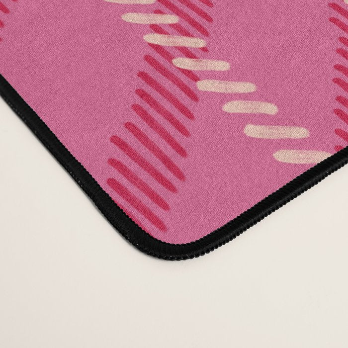 Playful Pink Plaid Desk Mat Gallery Image 4