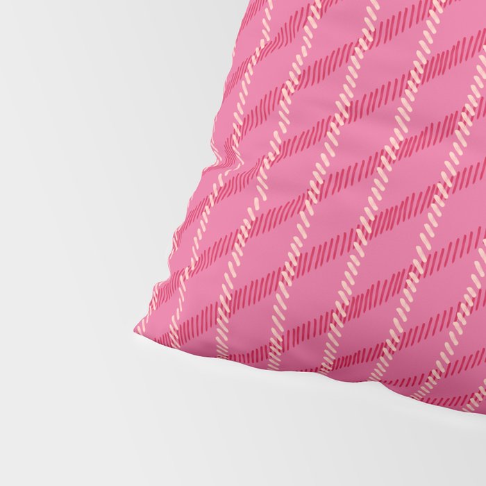 Playful Pink Plaid Pillow Sham Gallery Image 4