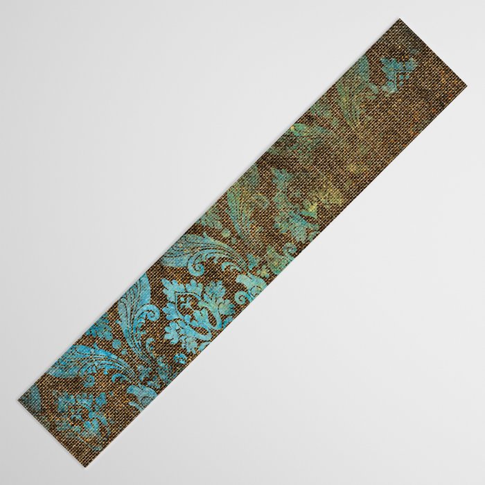 Aged Damask Texture 4 Table Runner Gallery Image 3