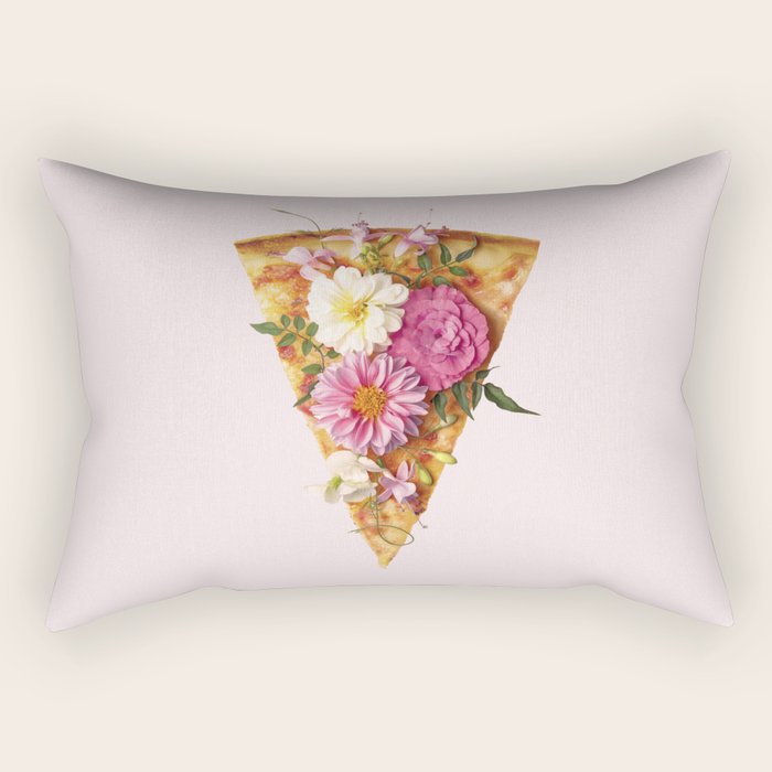 FLORAL PIZZA Rectangular Pillow Gallery Image 2