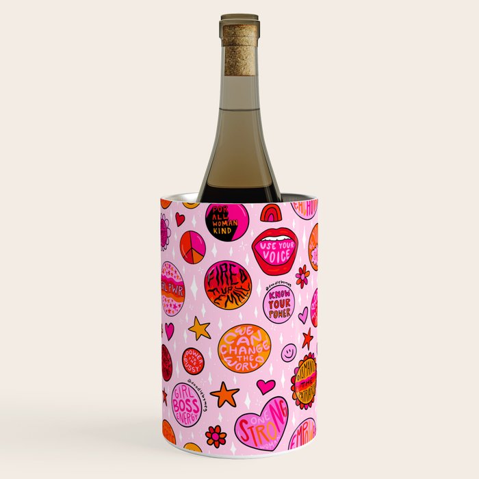 Feminist Buttons Wine Chiller Gallery Image 2