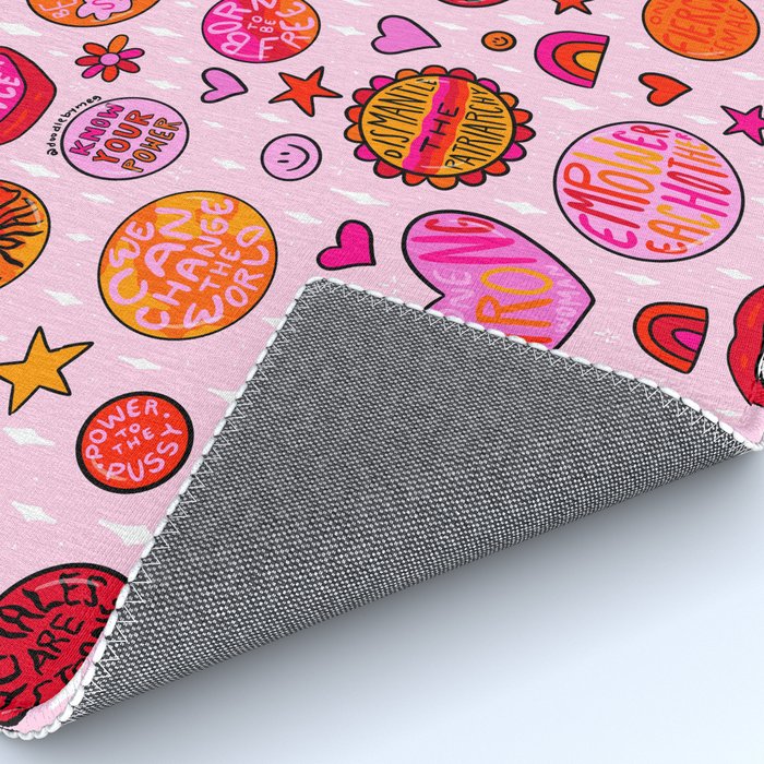 Feminist Buttons Rug Gallery Image 4