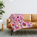 Feminist Buttons Throw Blanket Gallery Image 1